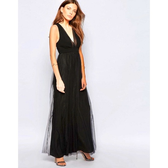 BCBGeneration Black Tulle Maxi Dress - Picture 4 of 8